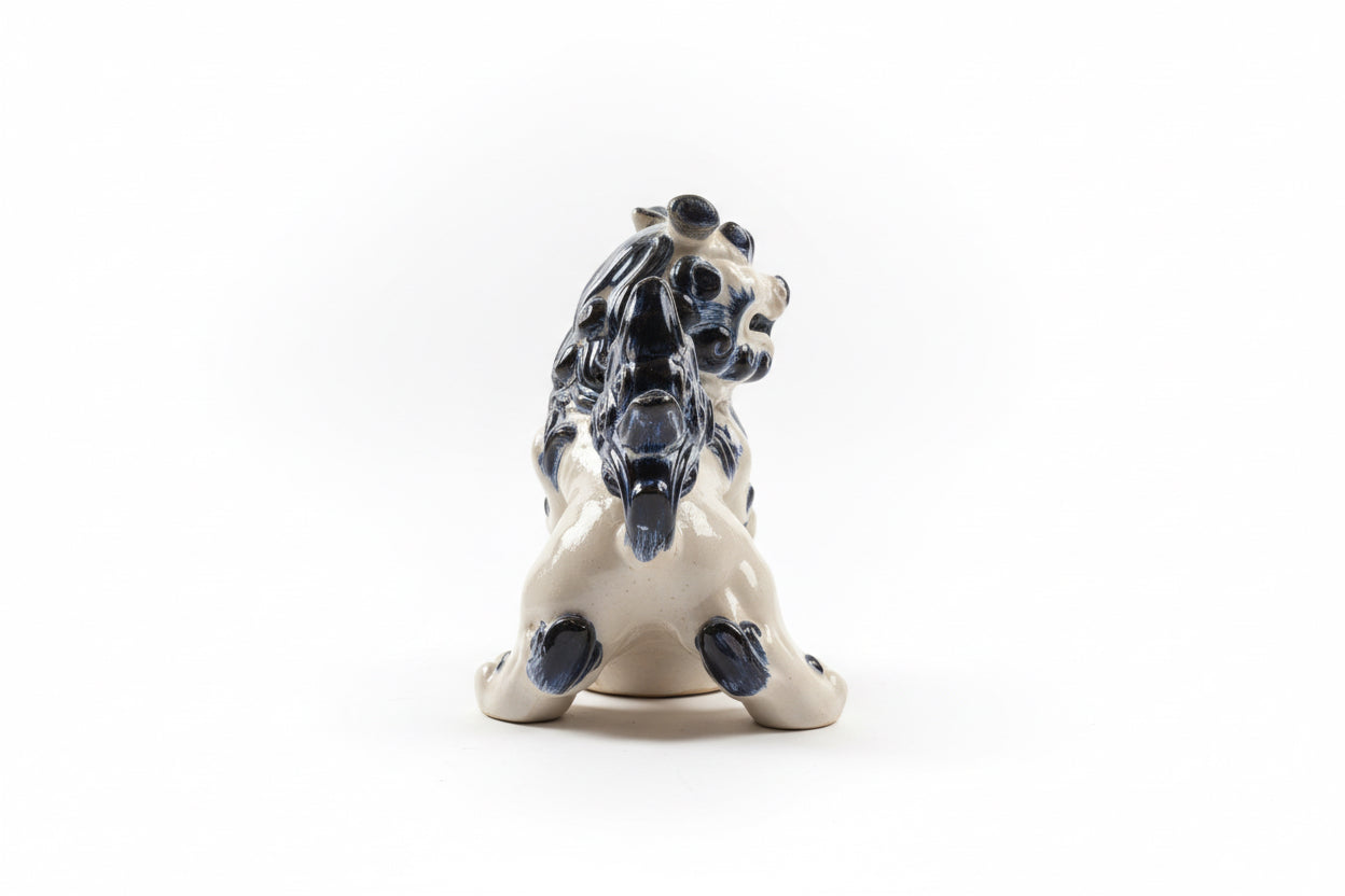 Chien Fu vintage bleu et blanc