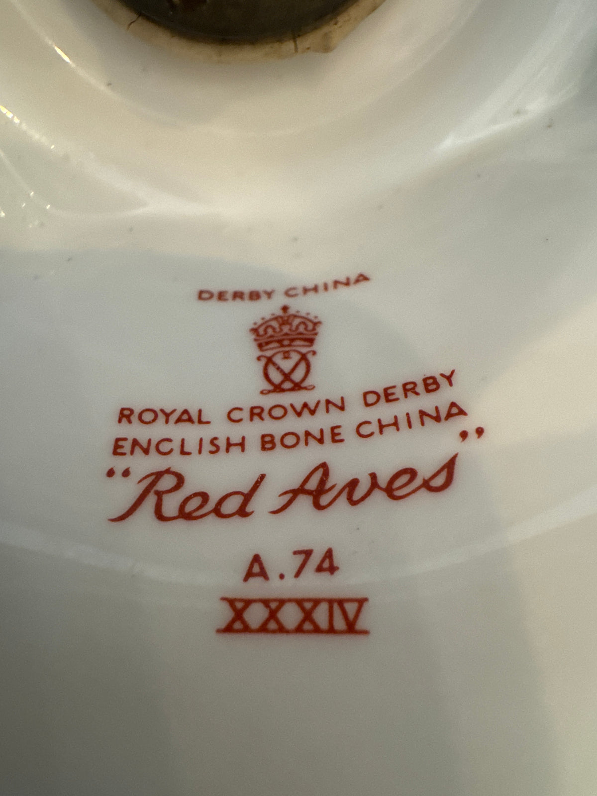 Royal Crown Derby Red Aves Bone China Candlestick