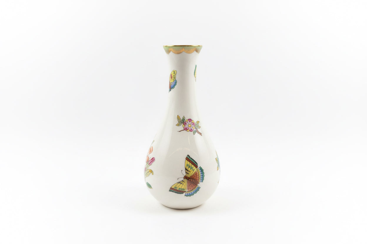 Vase soliflore en porcelaine Herend Reine Victoria peint à la main