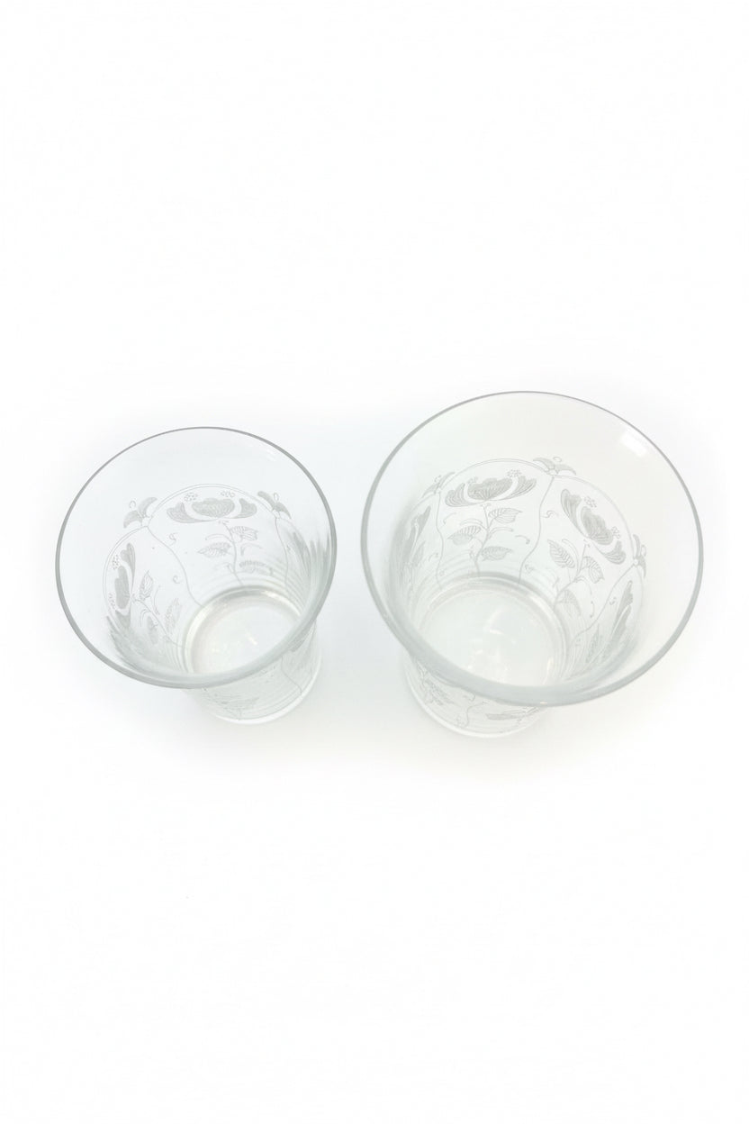 Lot de 10 verres en cristal taillé Webb Corbett du XIXe siècle, 5 de chaque taille.