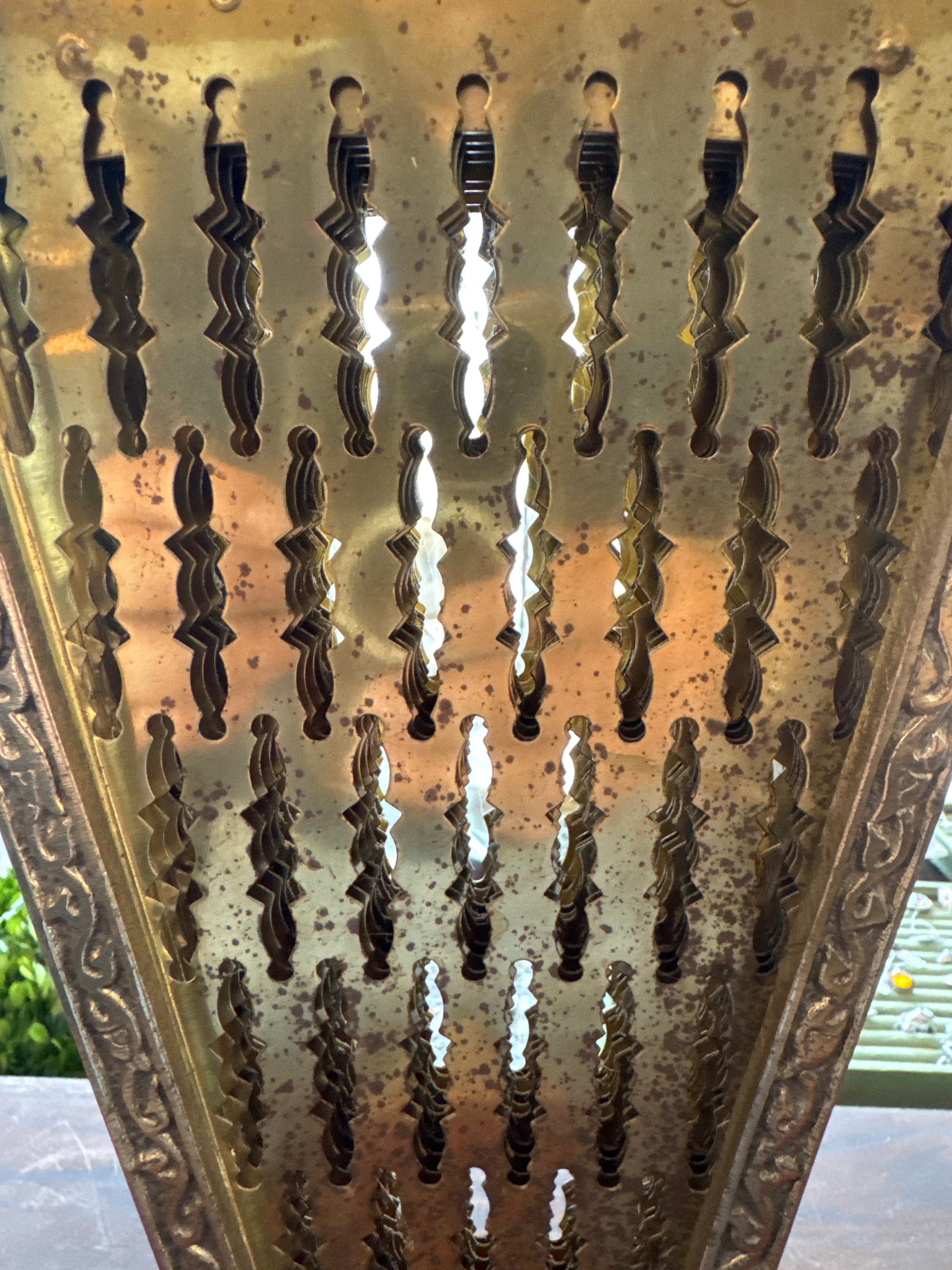 Brass Peacock Fireplace Screen