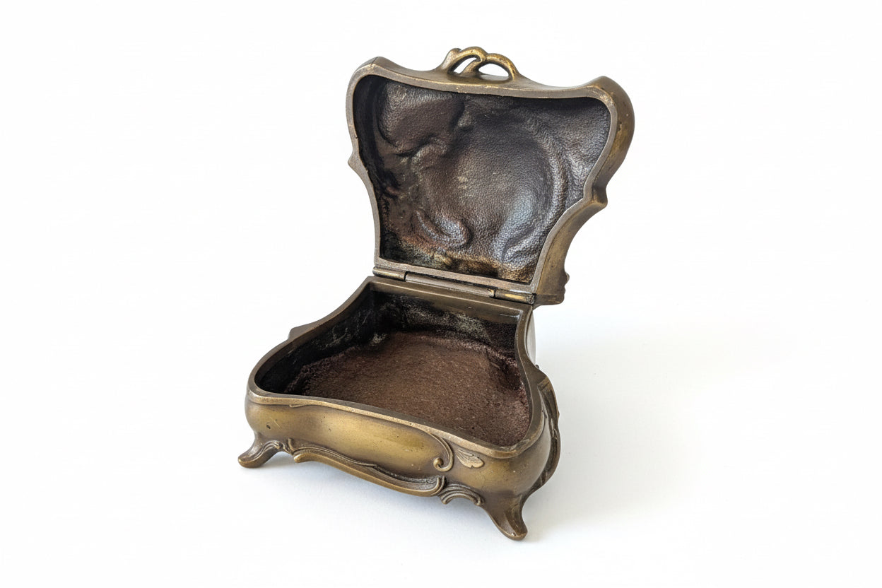 Boîte à bijoux vintage des années 1930