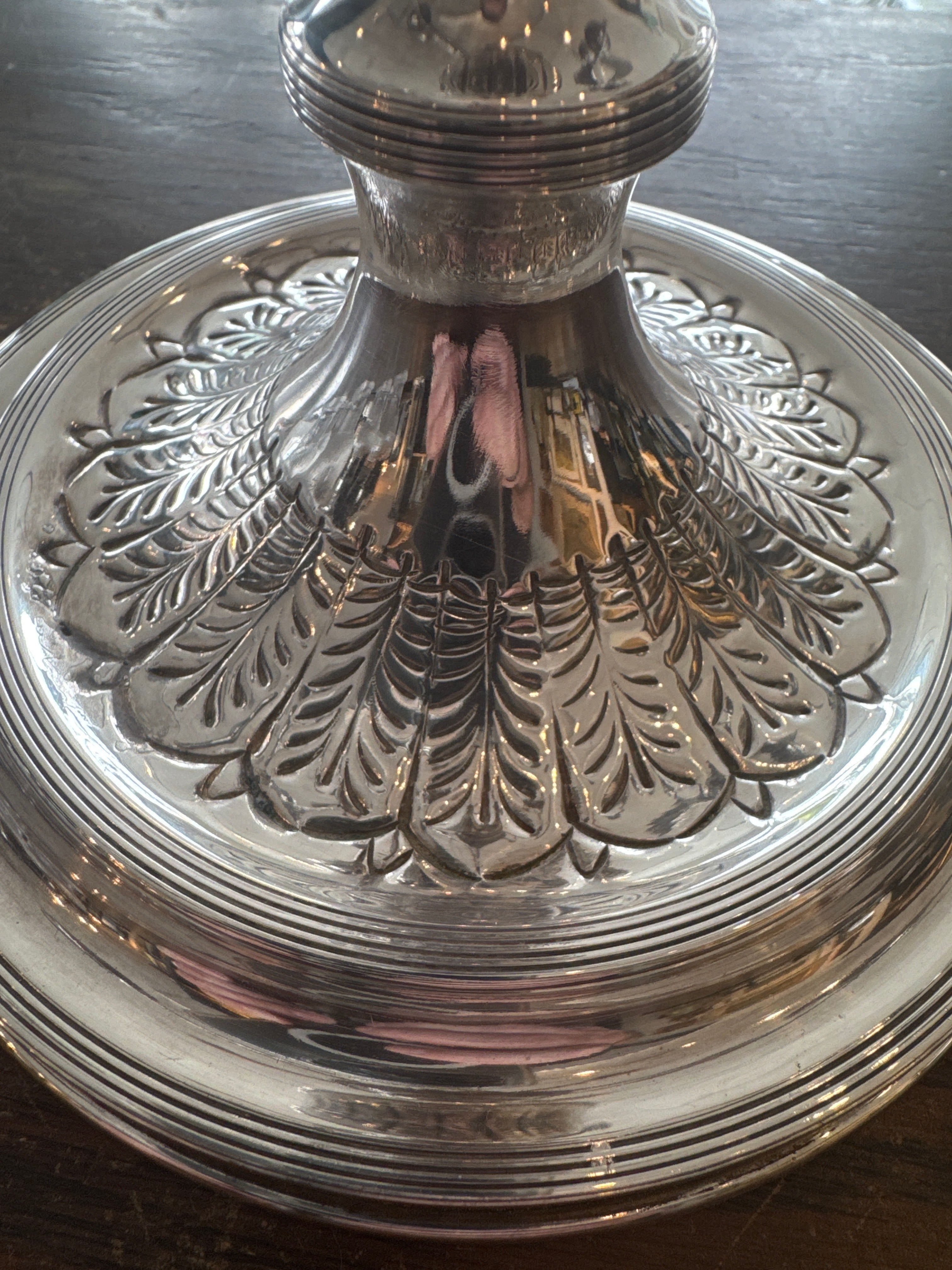 Candelabre vintage en métal argenté