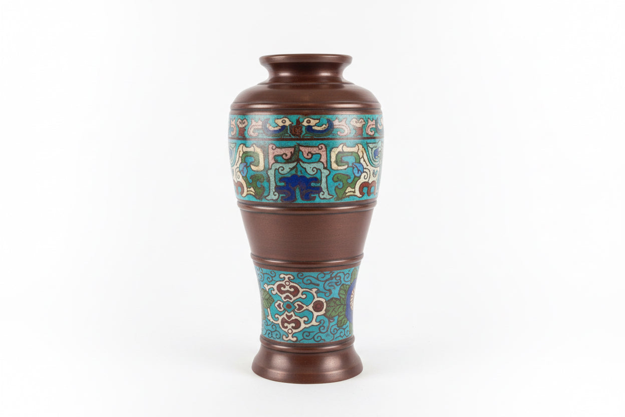Vase cloisonné japonais