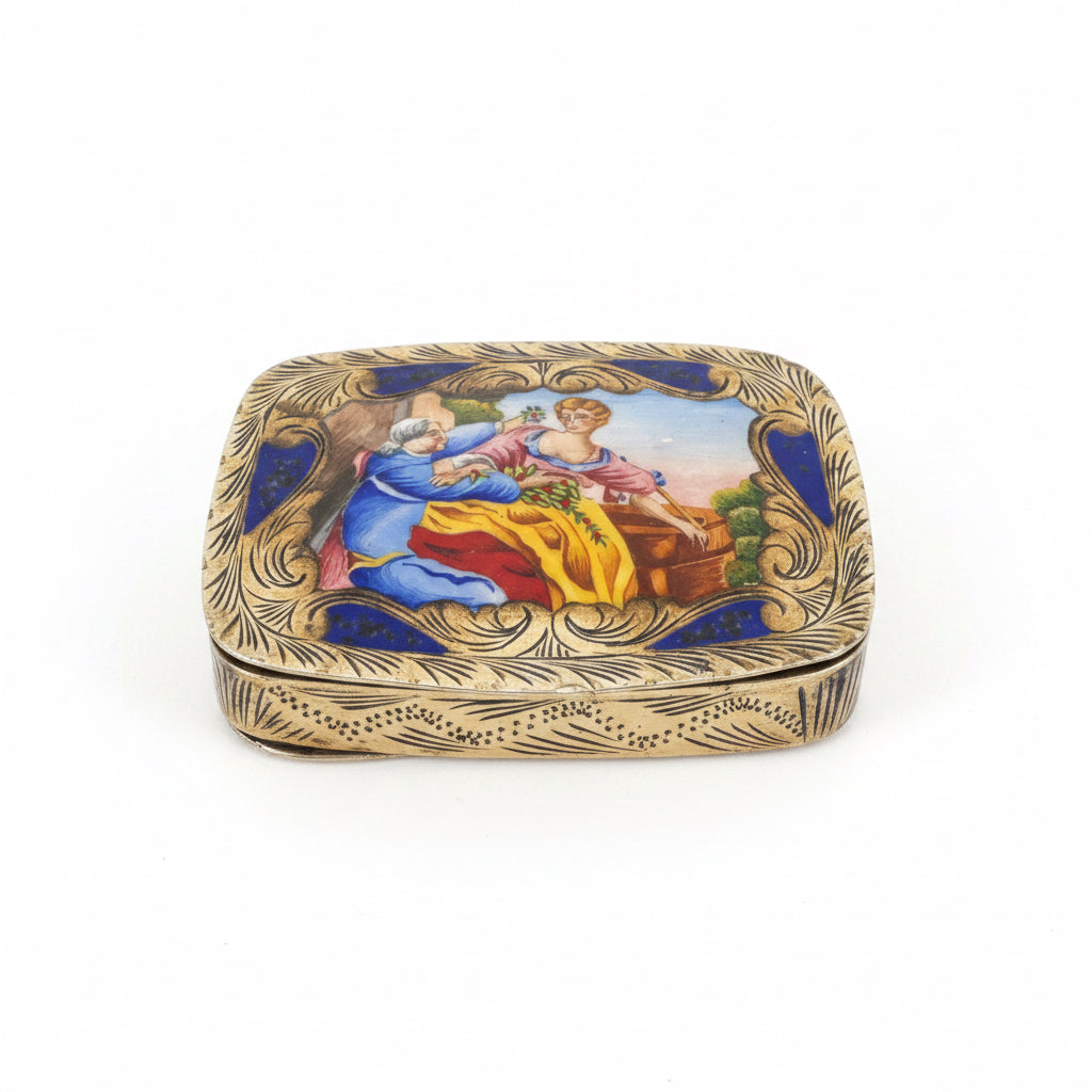 Antique Enamel Snuff Box