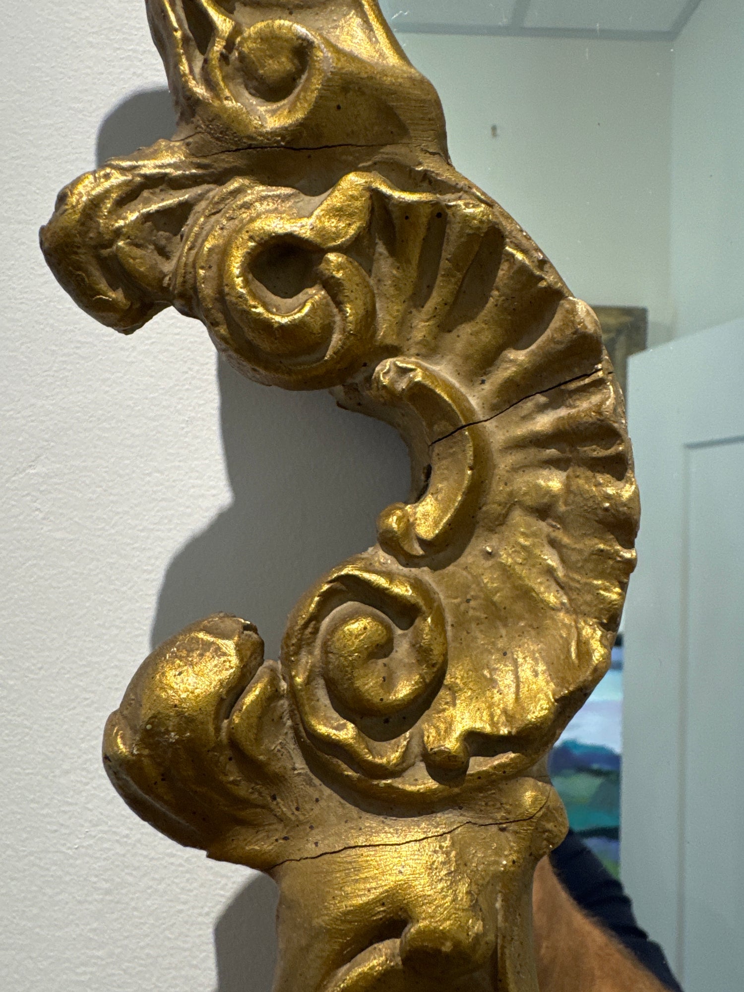 Antique Rococo-Style Giltwood Mirror