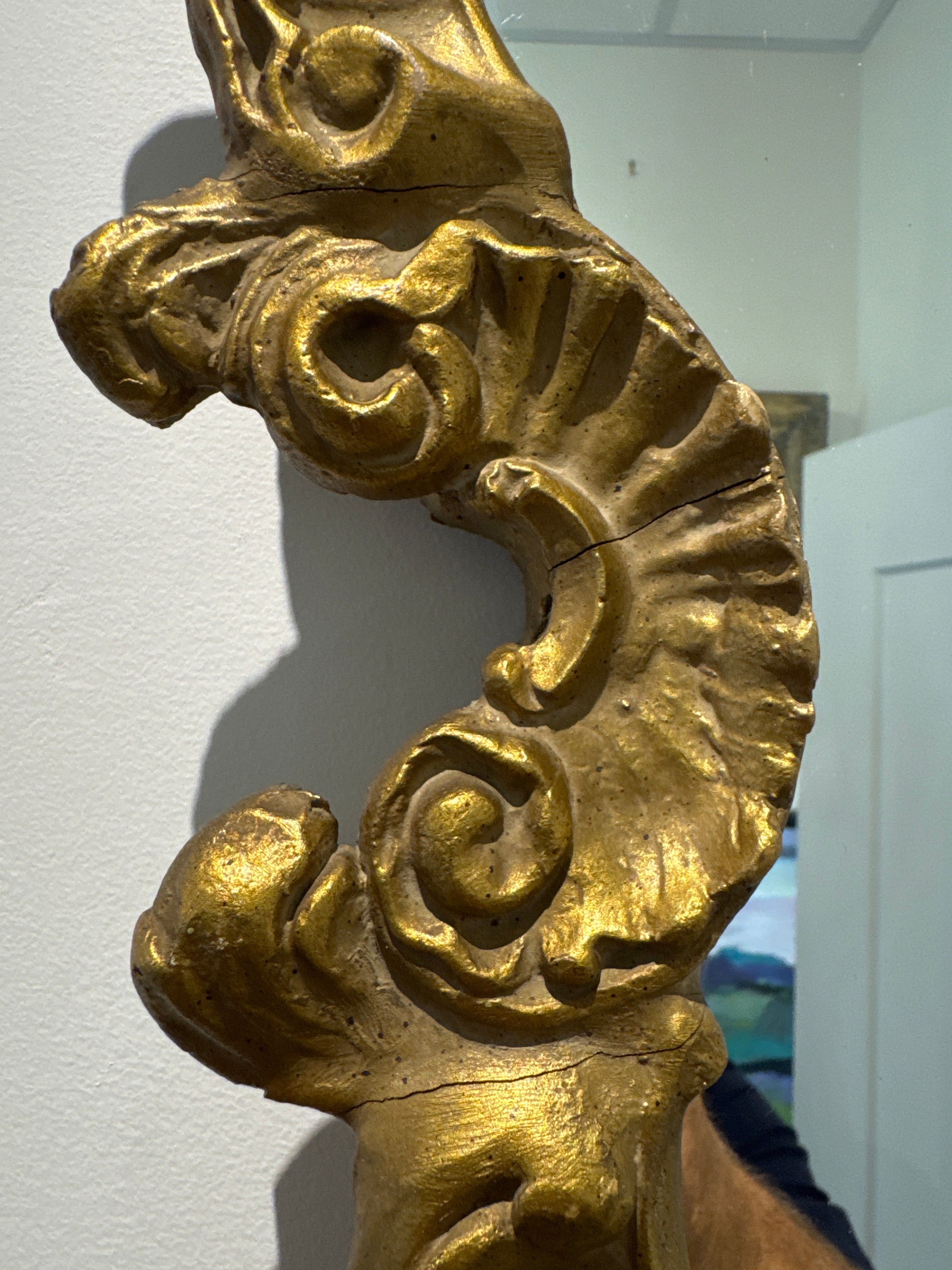Antique Rococo-Style Giltwood Mirror