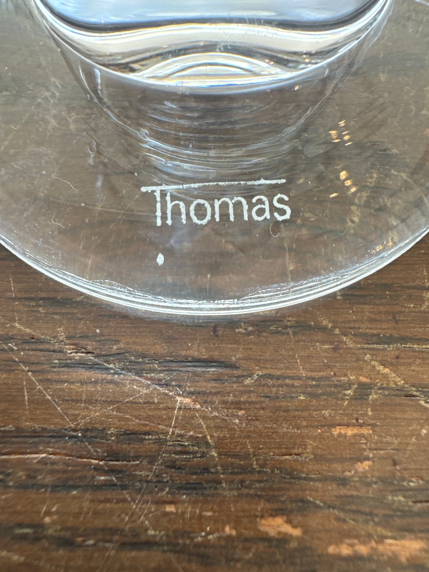 Lot de sept verres à pied en cristal Thomas