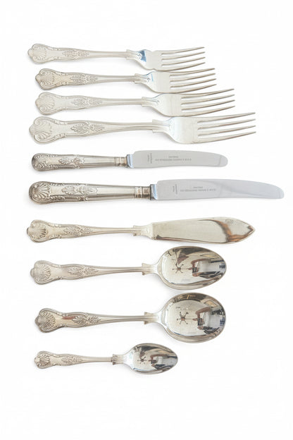 Couverts plaqués argent motif « Vintage Kings » - Slack and Barlow Ltd Sheffield