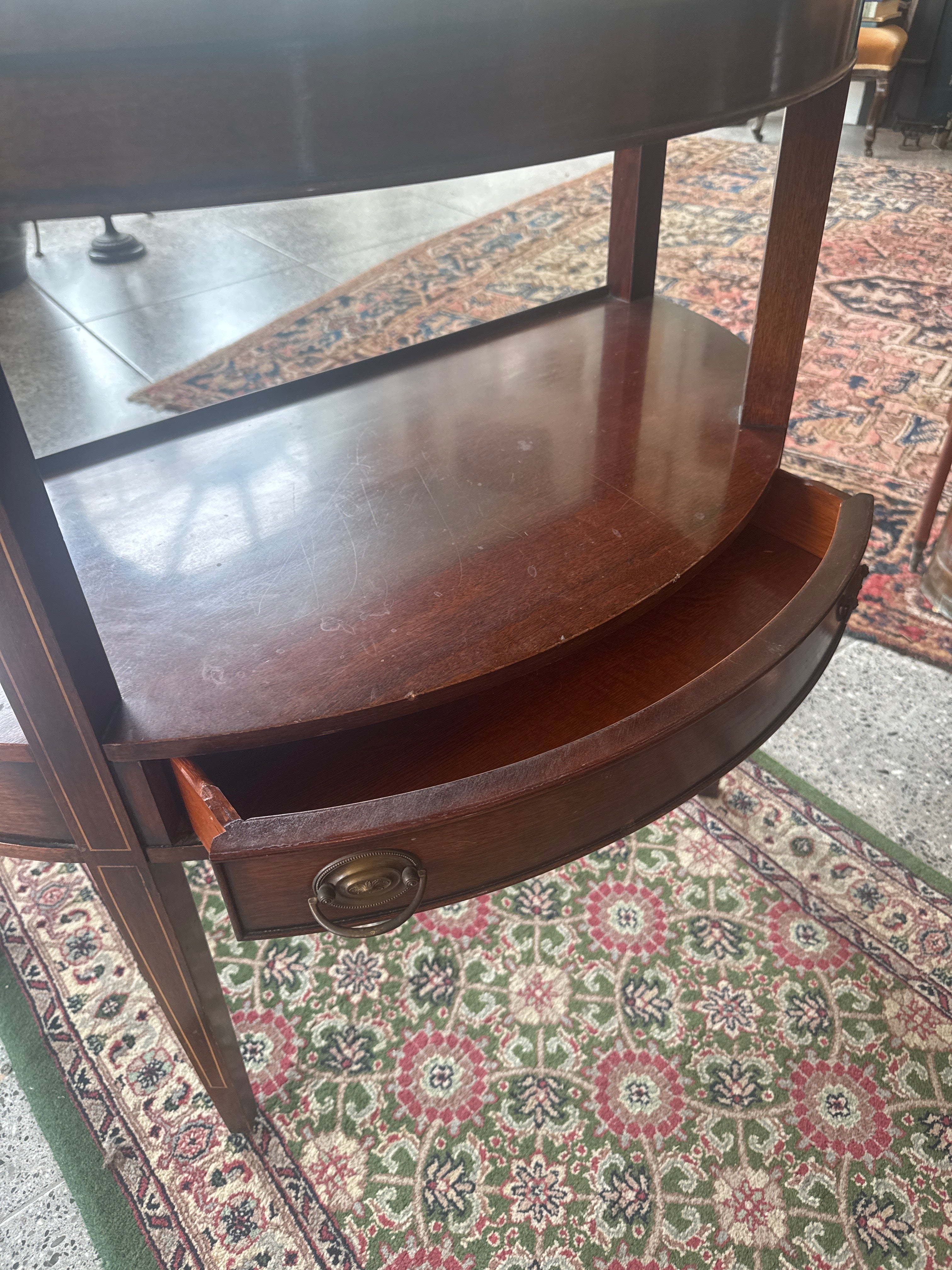 Mahogany Federal Style Console Table with Drawer
