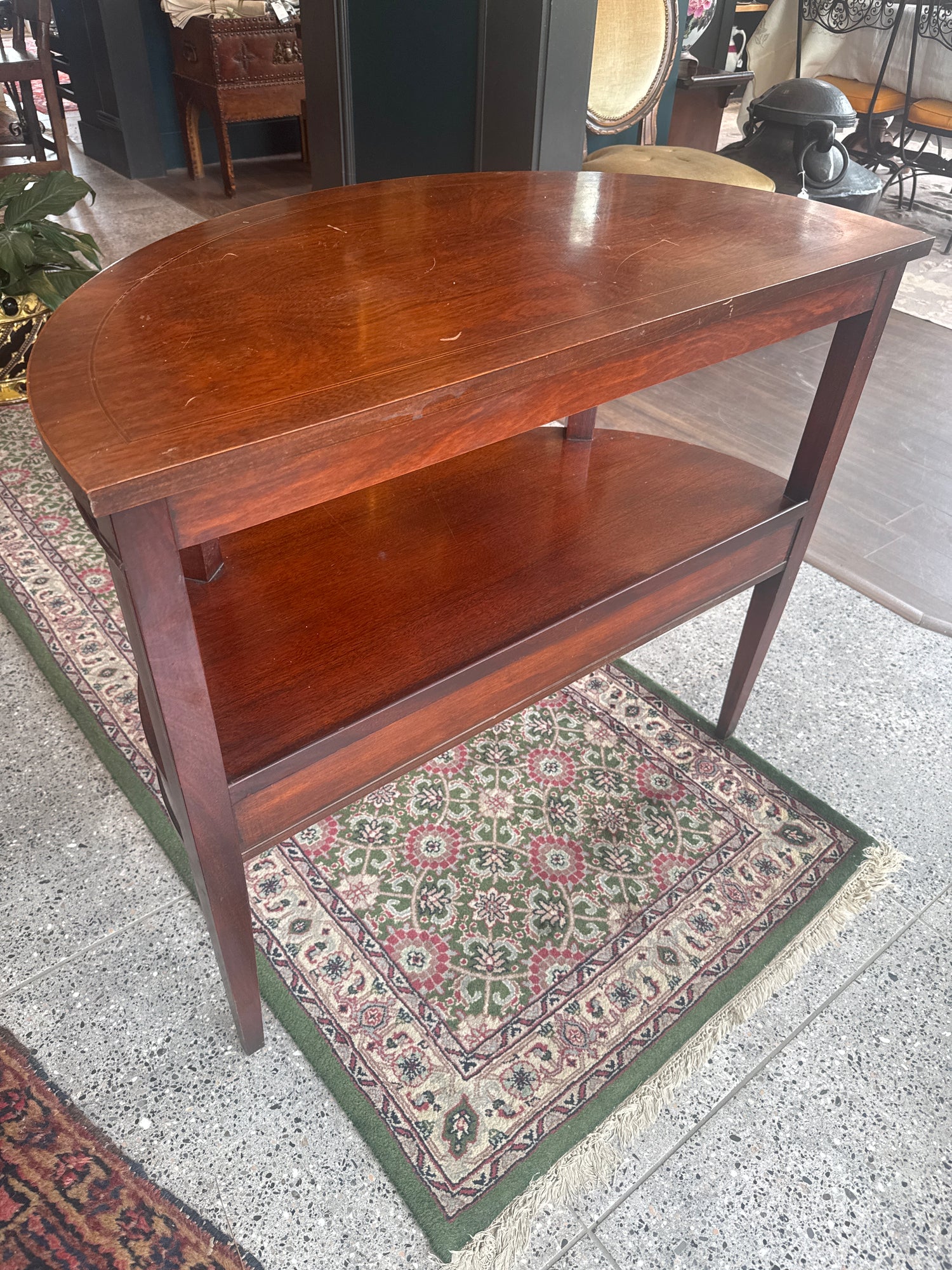 Mahogany Federal Style Console Table with Drawer