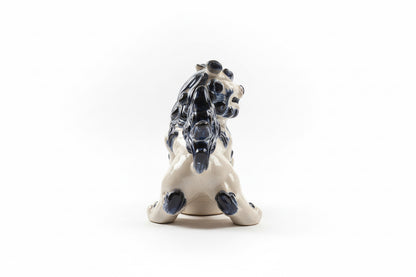 Chien Fu vintage bleu et blanc