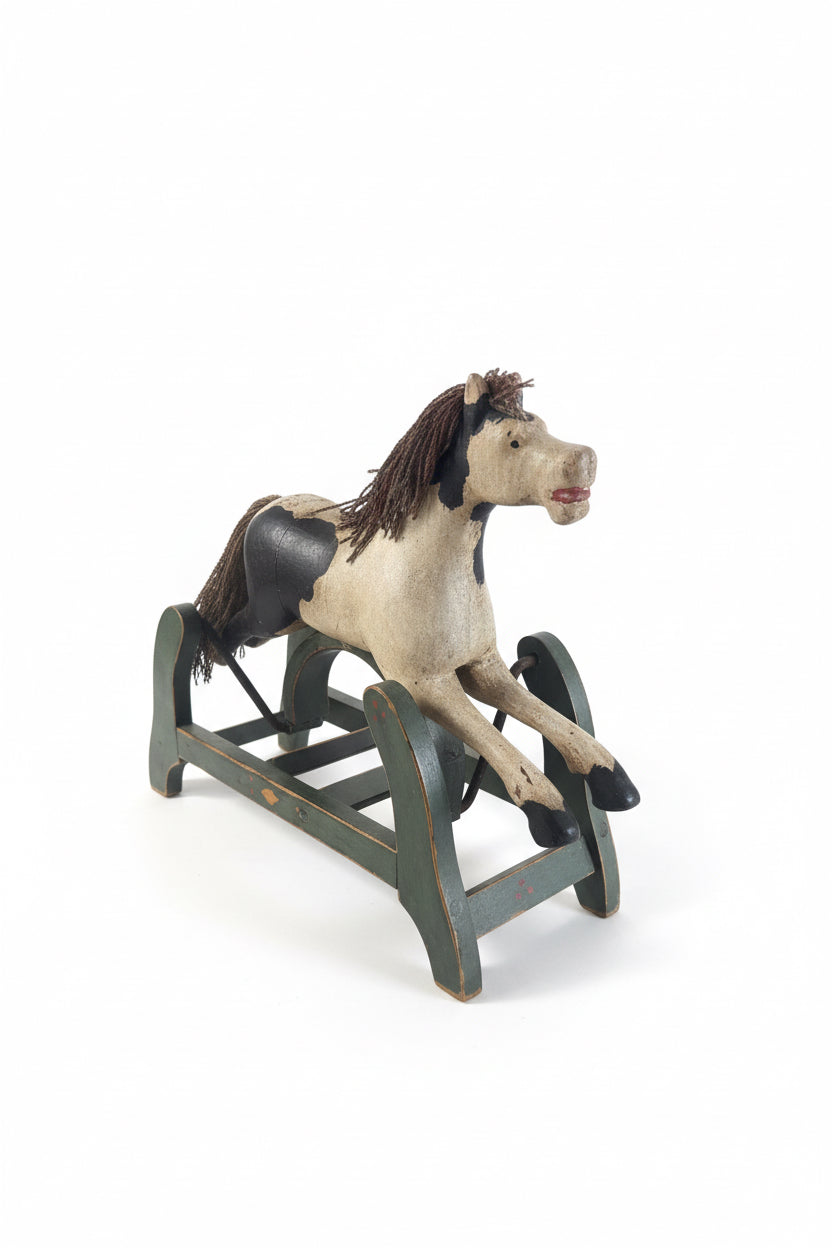 Vintage folk art horse glider