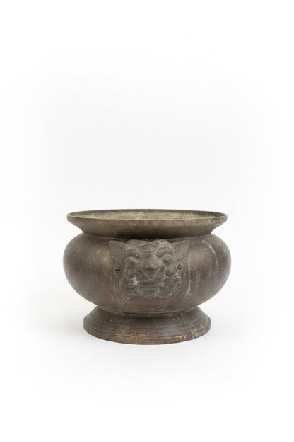 Chinese-Style Bronze Jardinière with Taotie Masks
