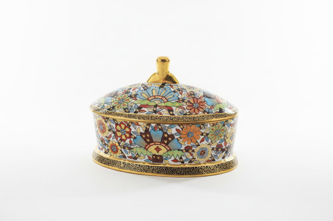 Hand-painted Bavarian Porcelain Box