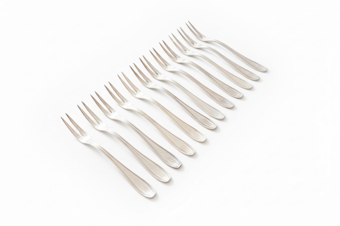 Antique Set of 12 escargot forks