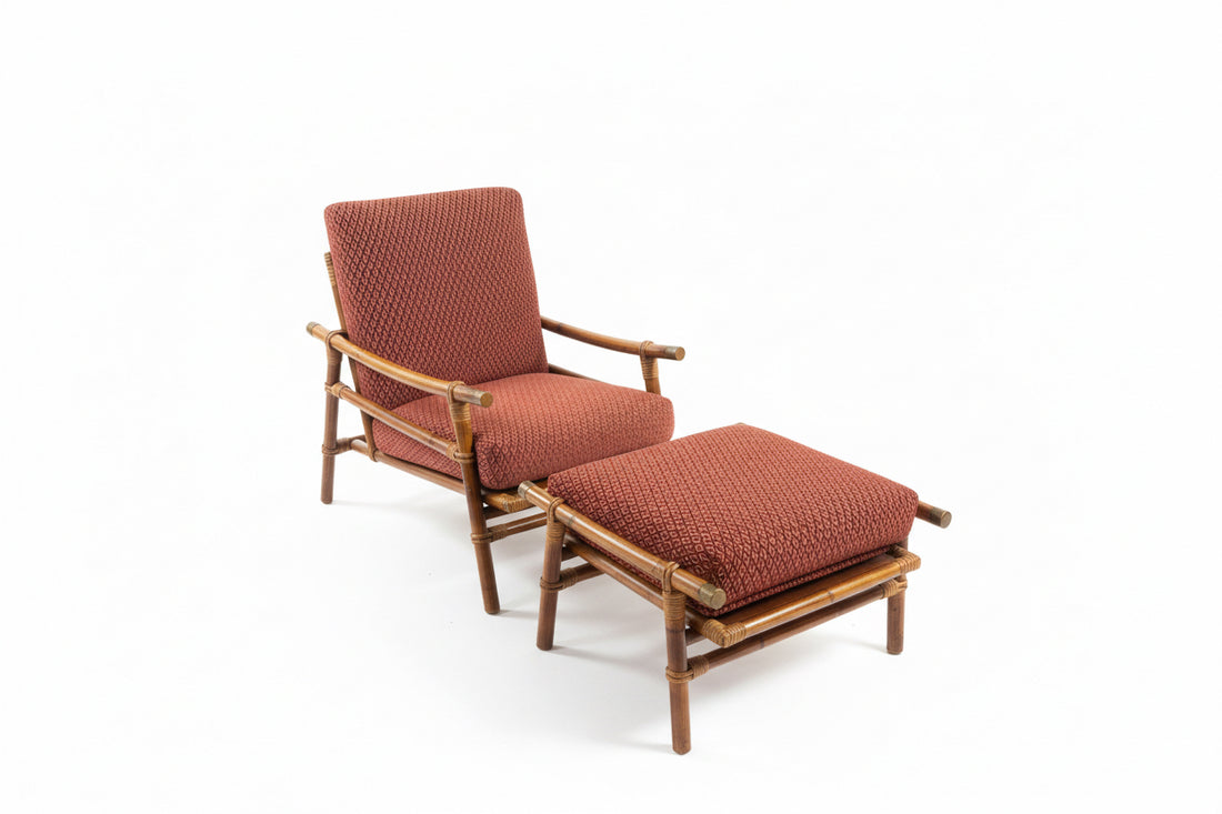 John Wisner for Ficks Reed, Far Horizon, Lounge Chair and Ottoman