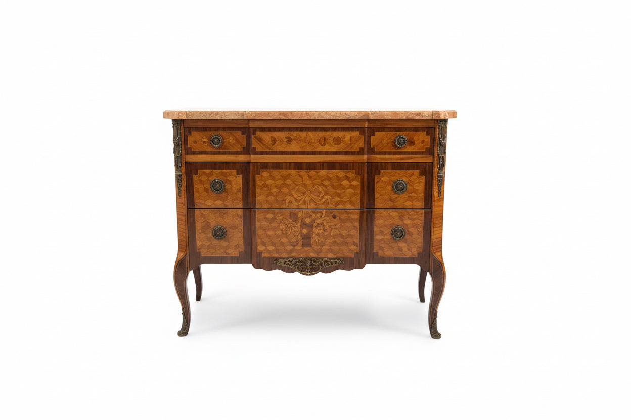 Commode marquetée de style Louis XV