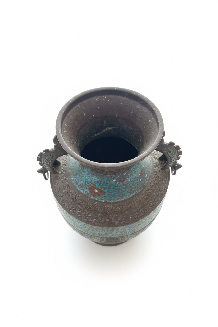 Vase ancien japonais en cloisonné
