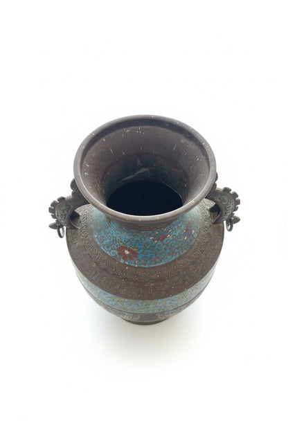 Vase ancien japonais en cloisonné