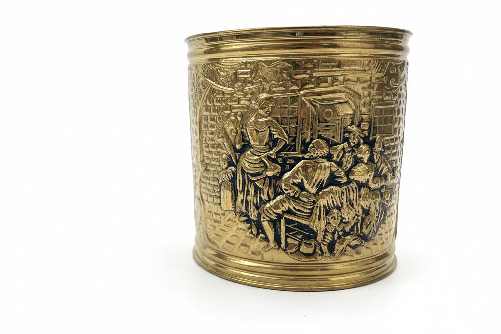 Vintage English Brass Cachepot