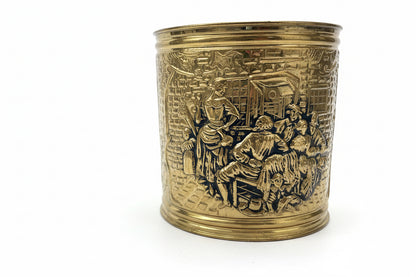 Cache-pot vintage anglais en laiton