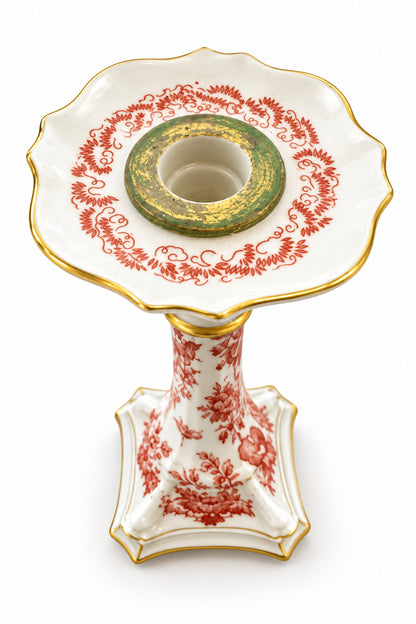 Royal Crown Derby Red Aves Bone China Candlestick
