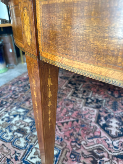 Edwardian Inlaid Mahogany Demi-Lune Console Table