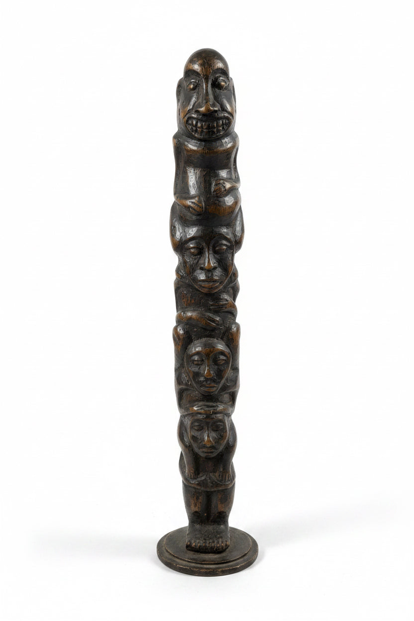 Vintage Cast Metal Totemic Sculpture