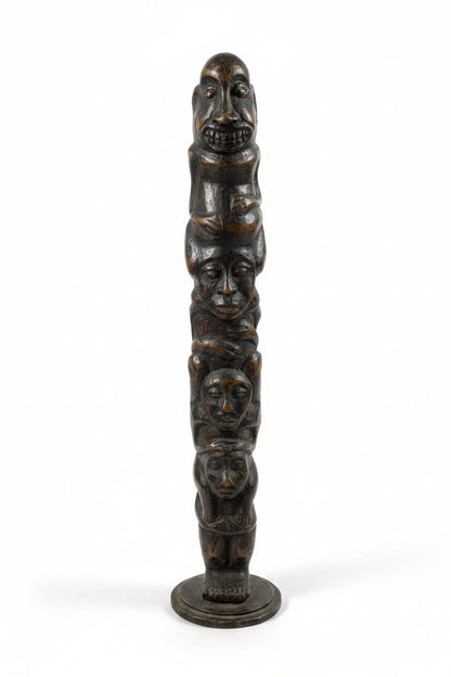 Vintage Cast Metal Totemic Sculpture