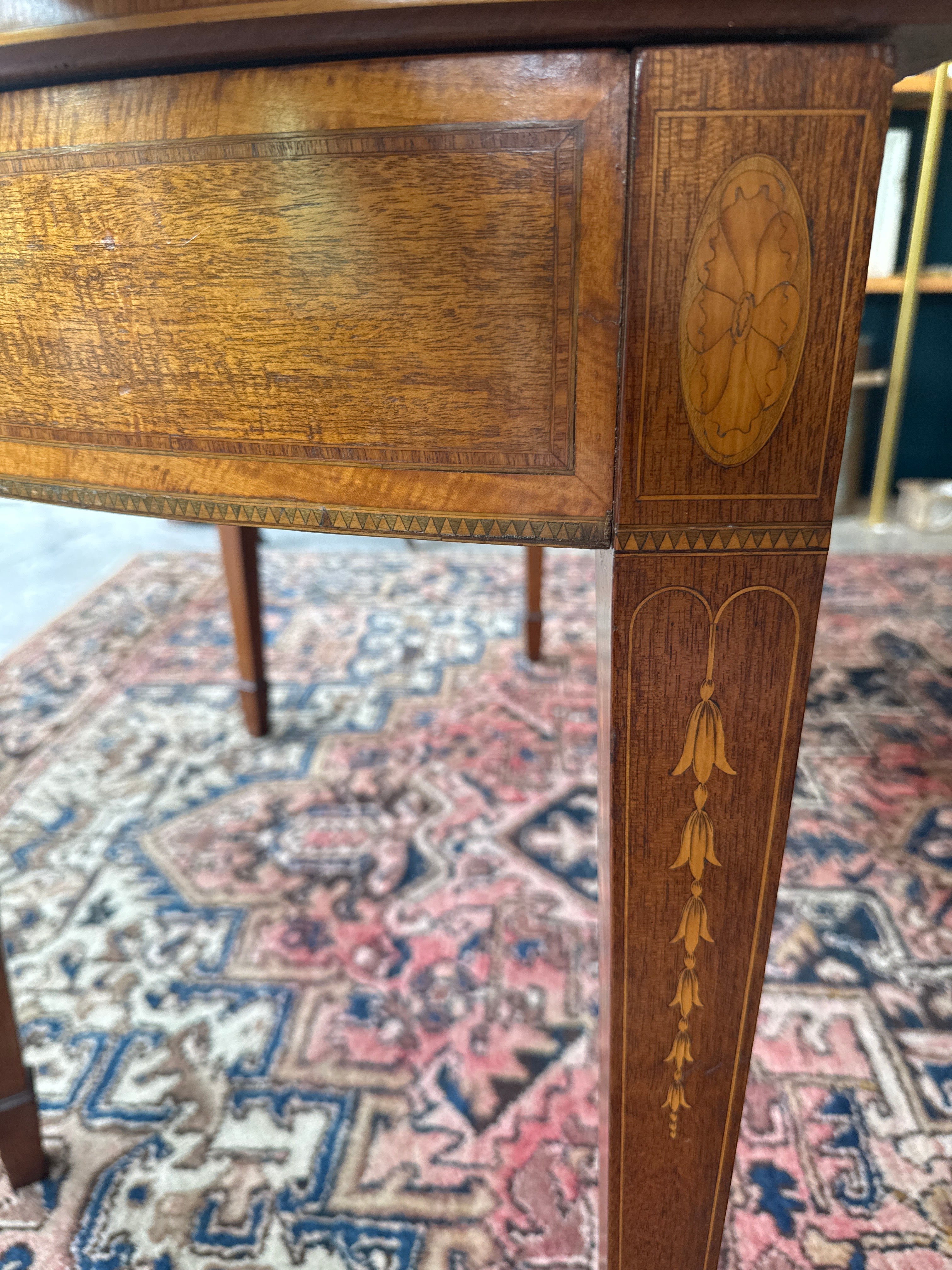 Edwardian Inlaid Mahogany Demi-Lune Console Table