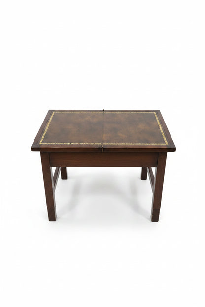 Metamorphic Library Steps Leather Top Side Table