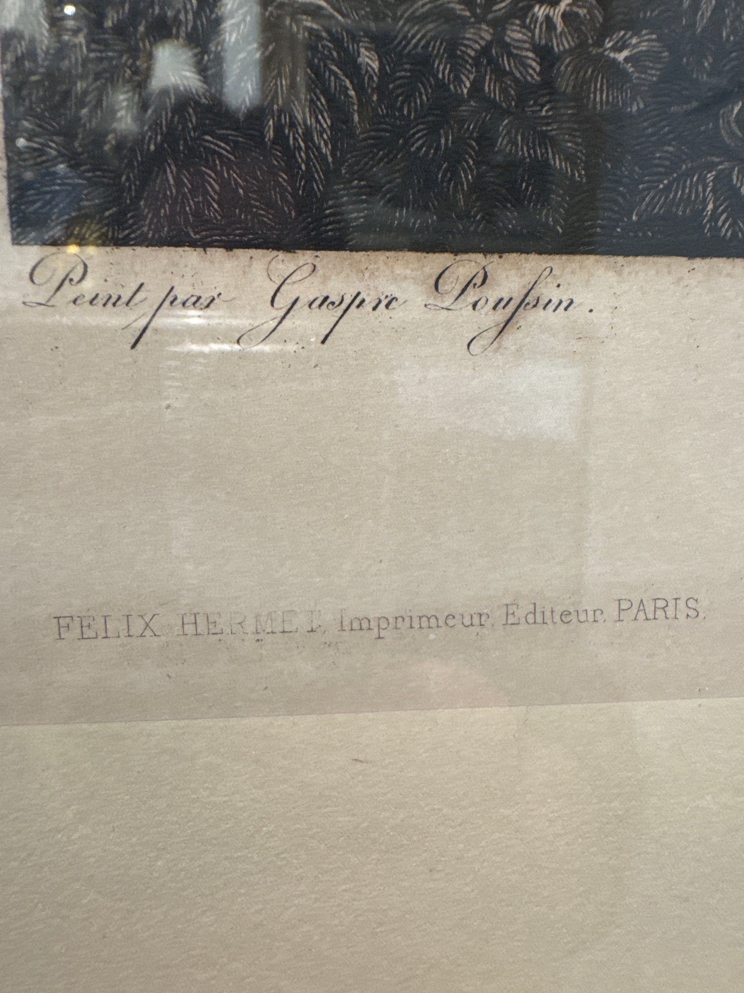 Gravure du XIXe siècle — Paysage (Des Bergers dans une Vallée)