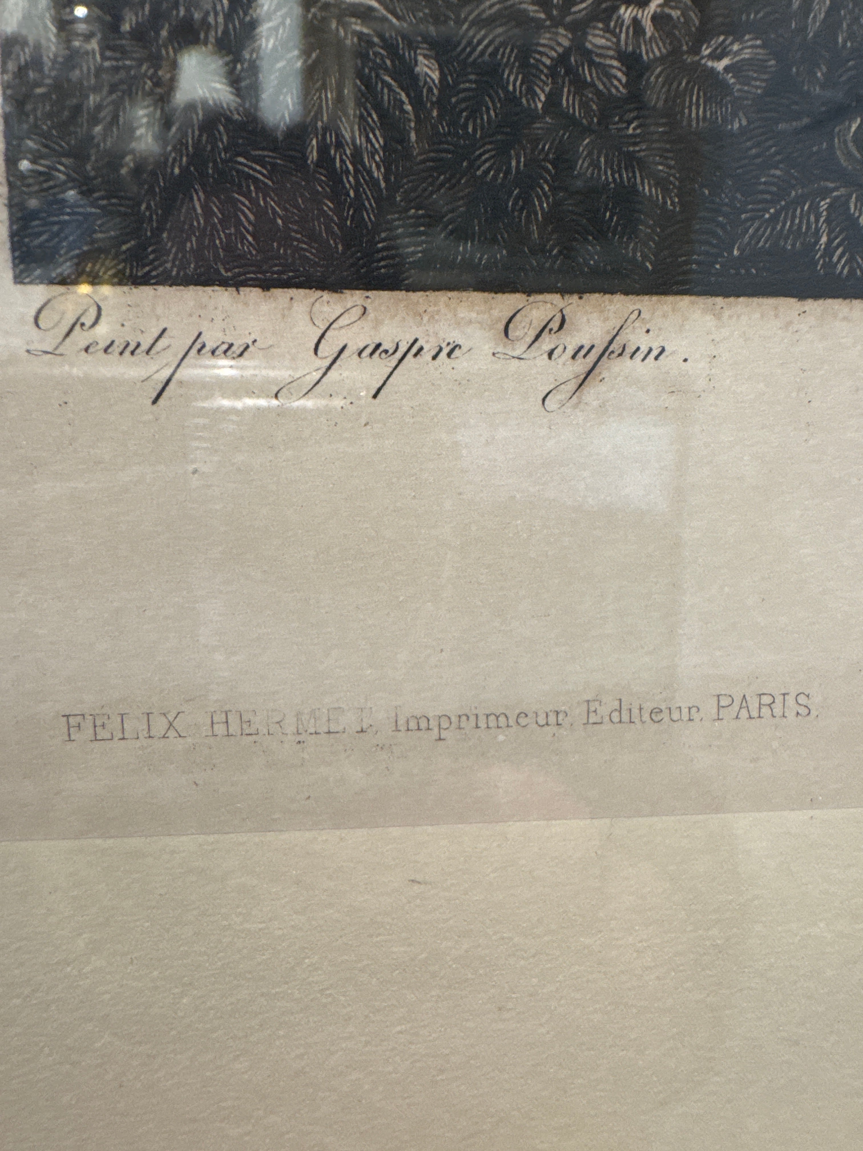 Gravure du XIXe siècle — Paysage (Des Bergers dans une Vallée)