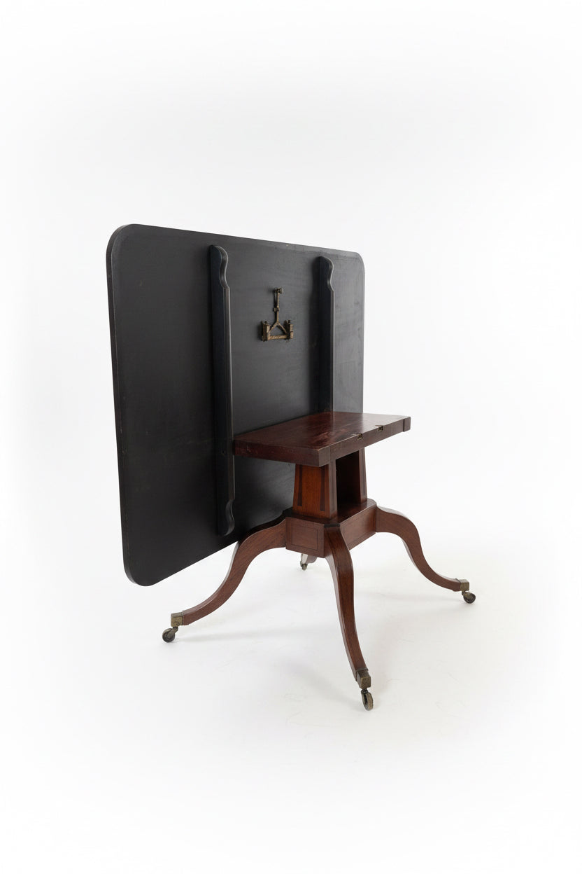 English Regency mahogany breakfast table. Flip-top