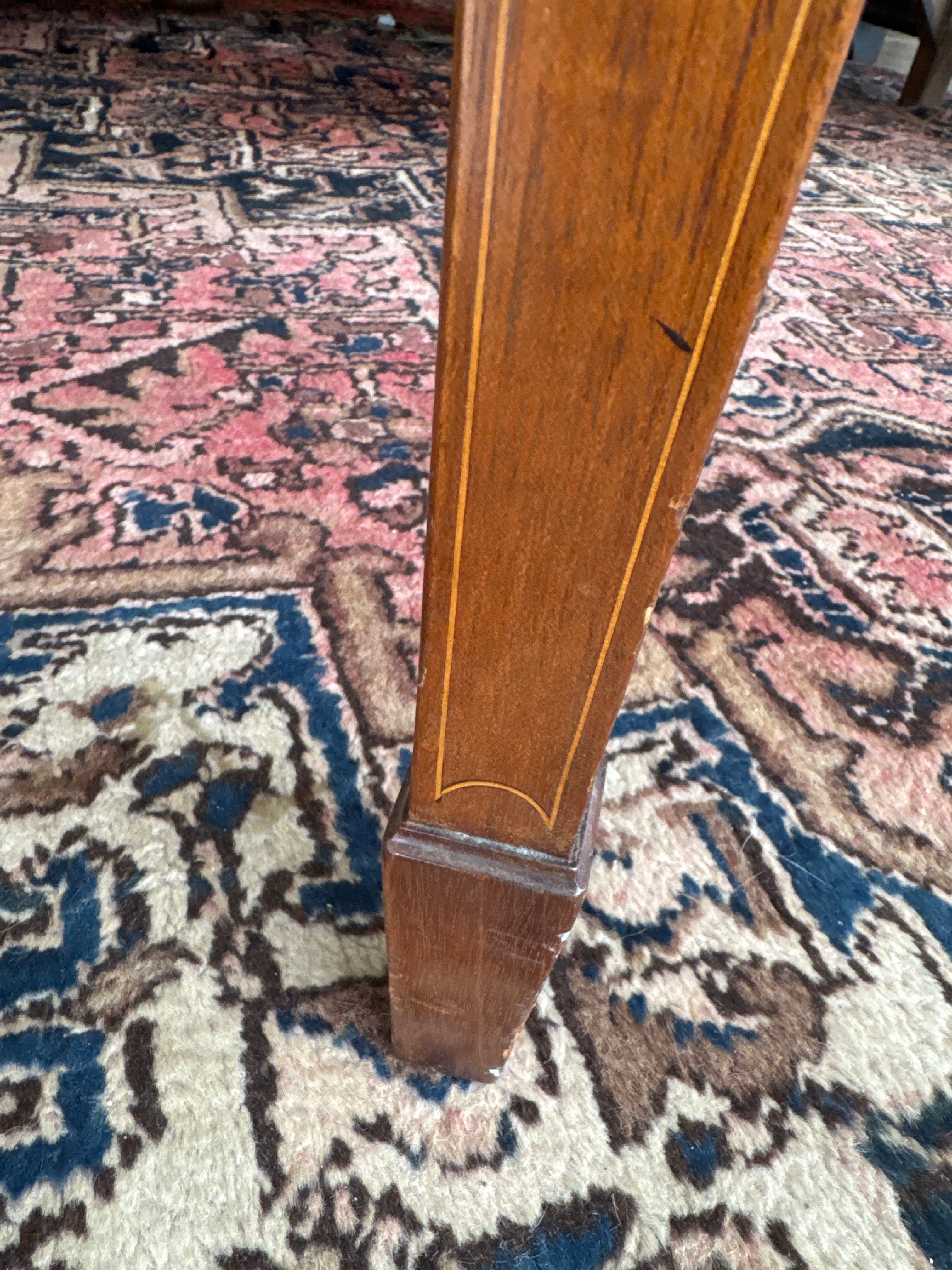 Edwardian Inlaid Mahogany Demi-Lune Console Table