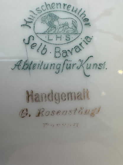 Boîte en porcelaine de Bavière peinte à la main