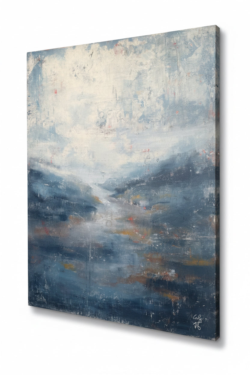 Grande œuvre collaborative en acrylique par Alison Robin Smith et Nancy J Farnum.
