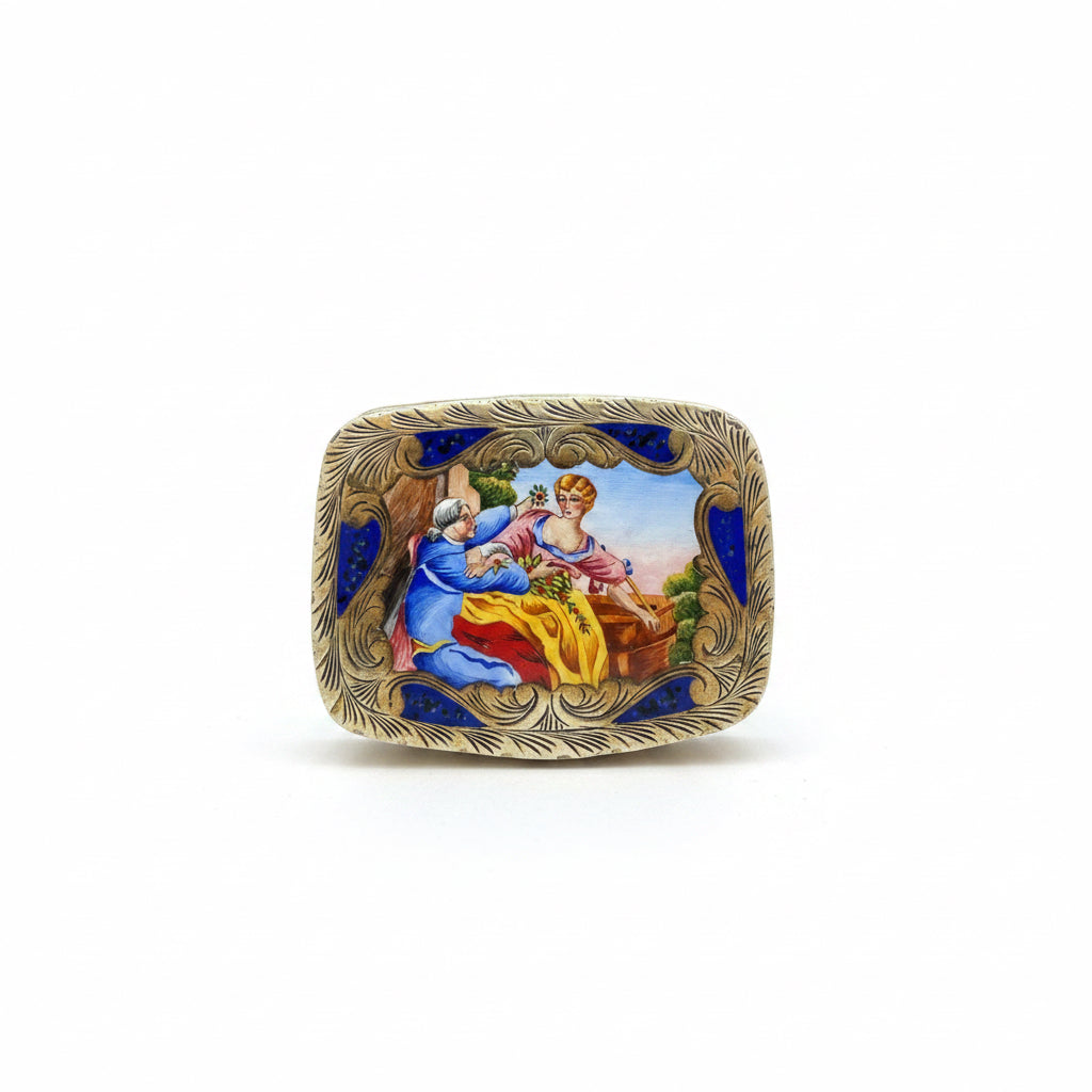 Antique Enamel Snuff Box