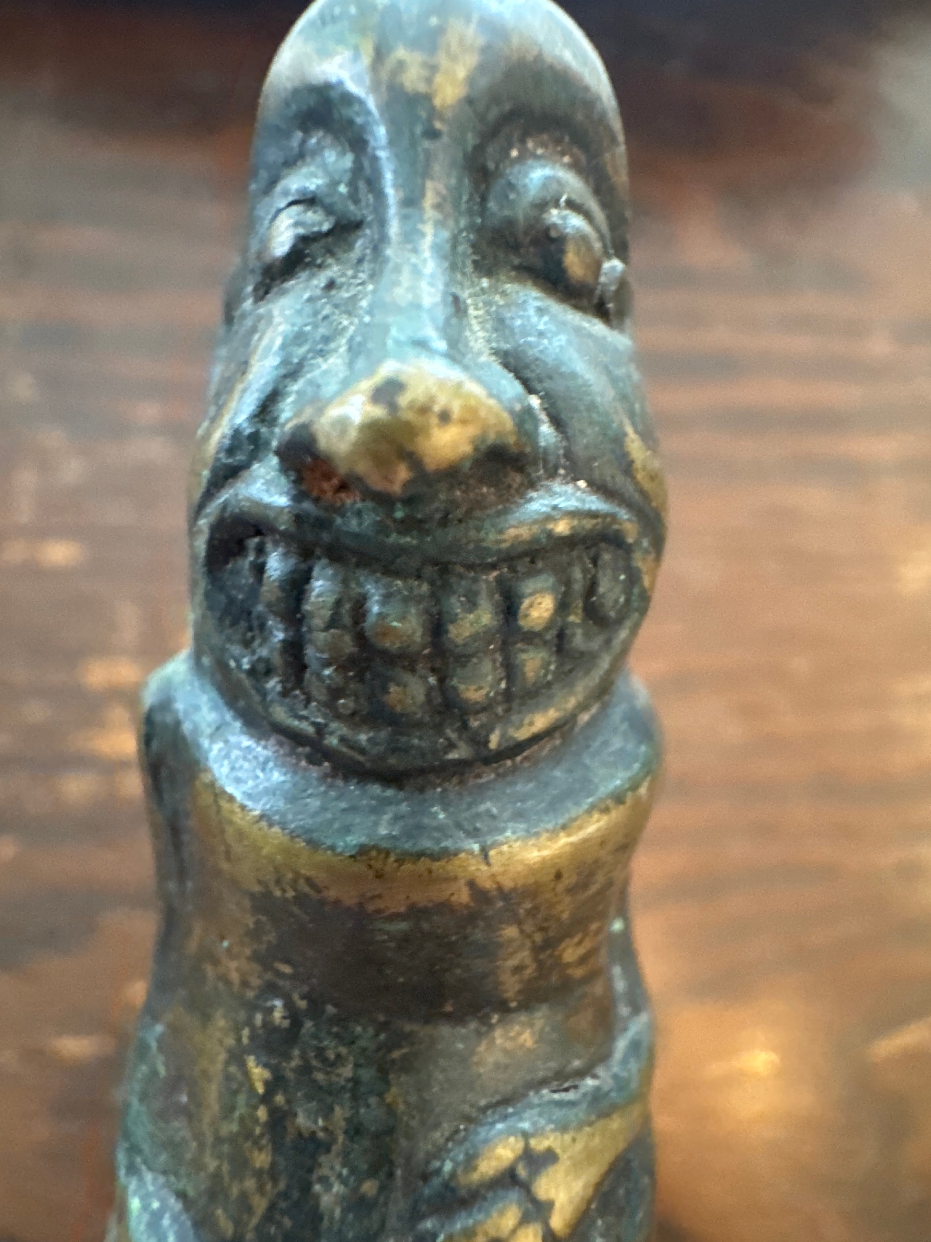 Vintage Cast Metal Totemic Sculpture