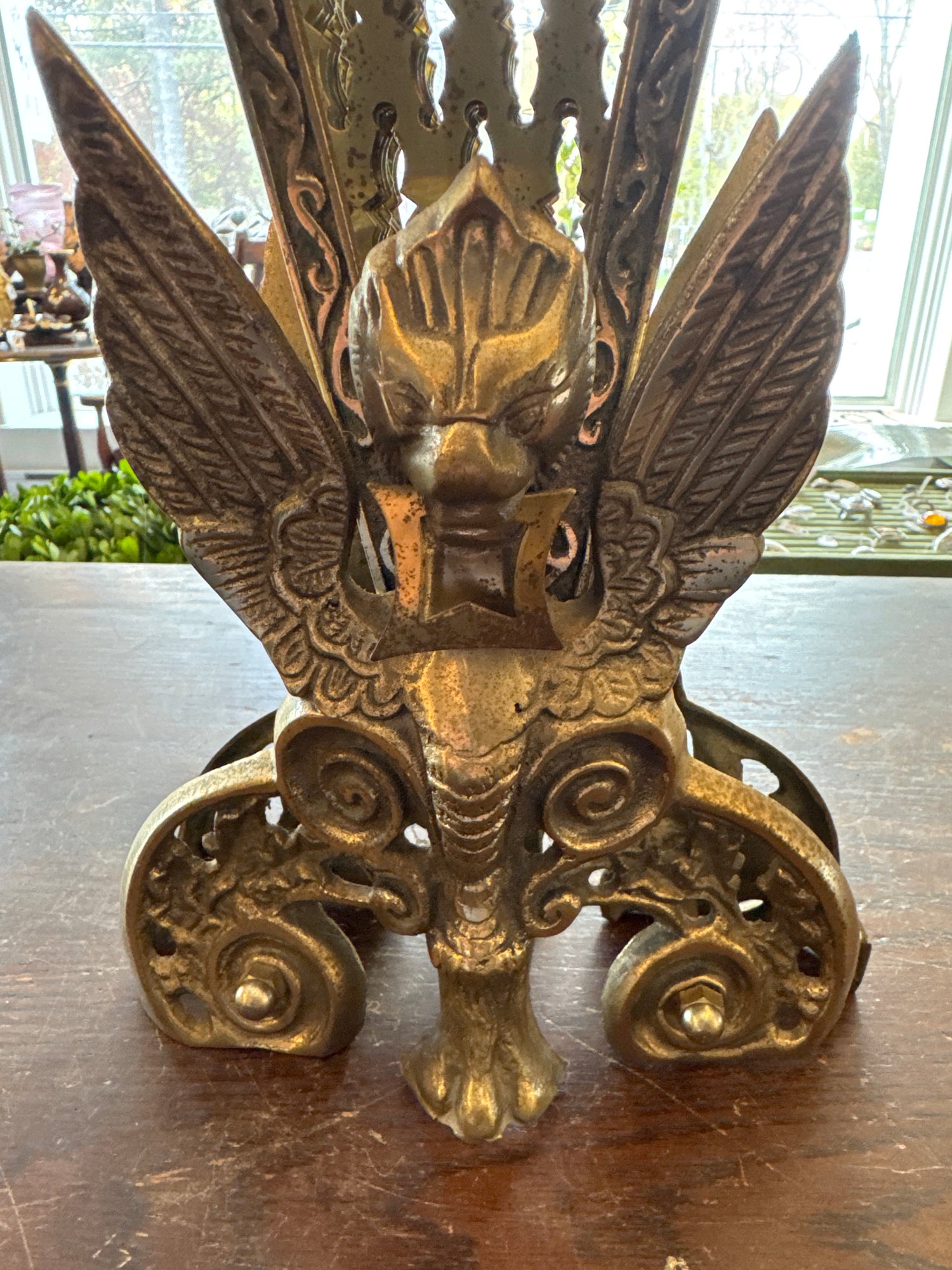 Brass Peacock Fireplace Screen