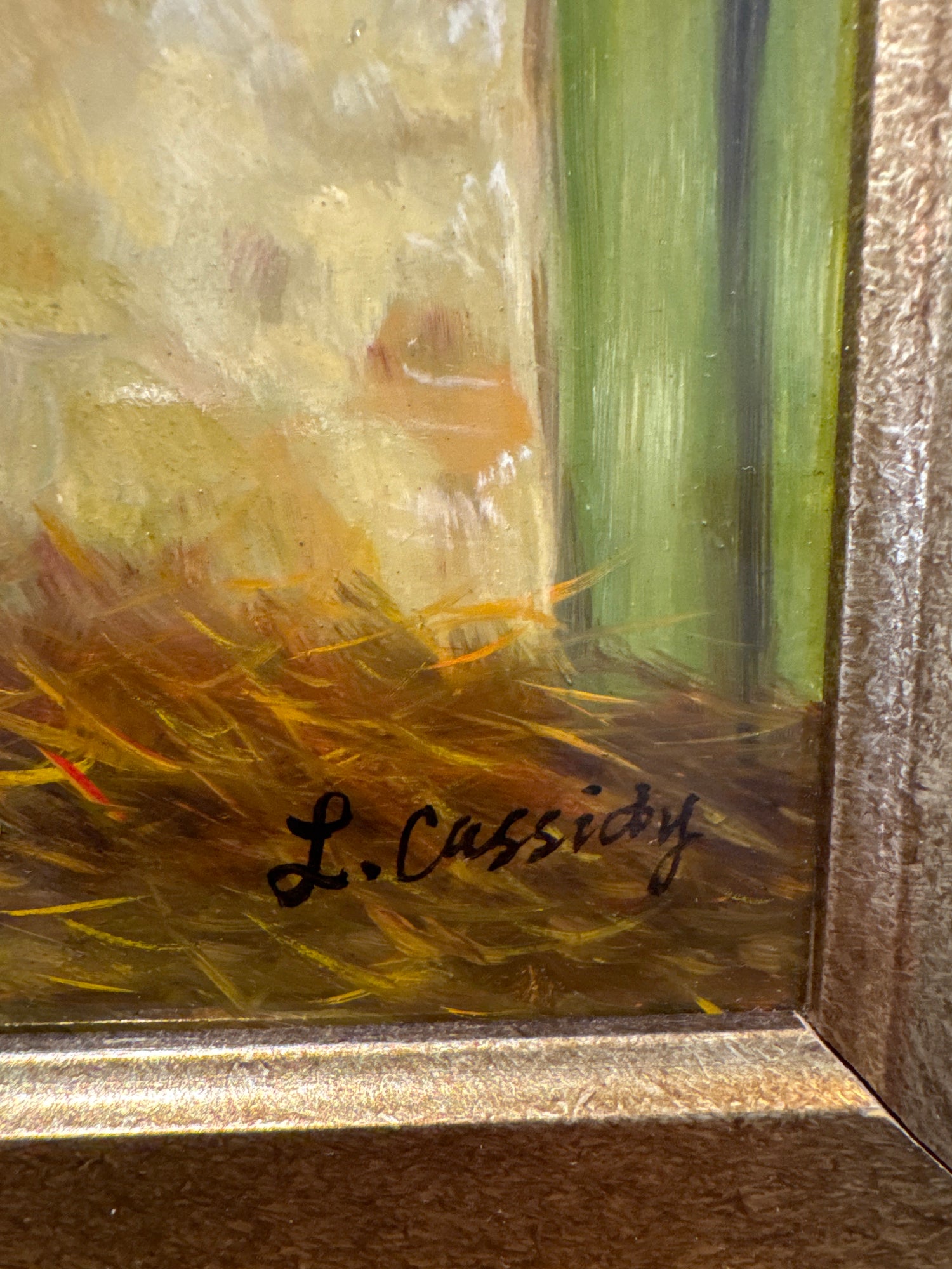 Vintage framed reproduction of L Cassidy