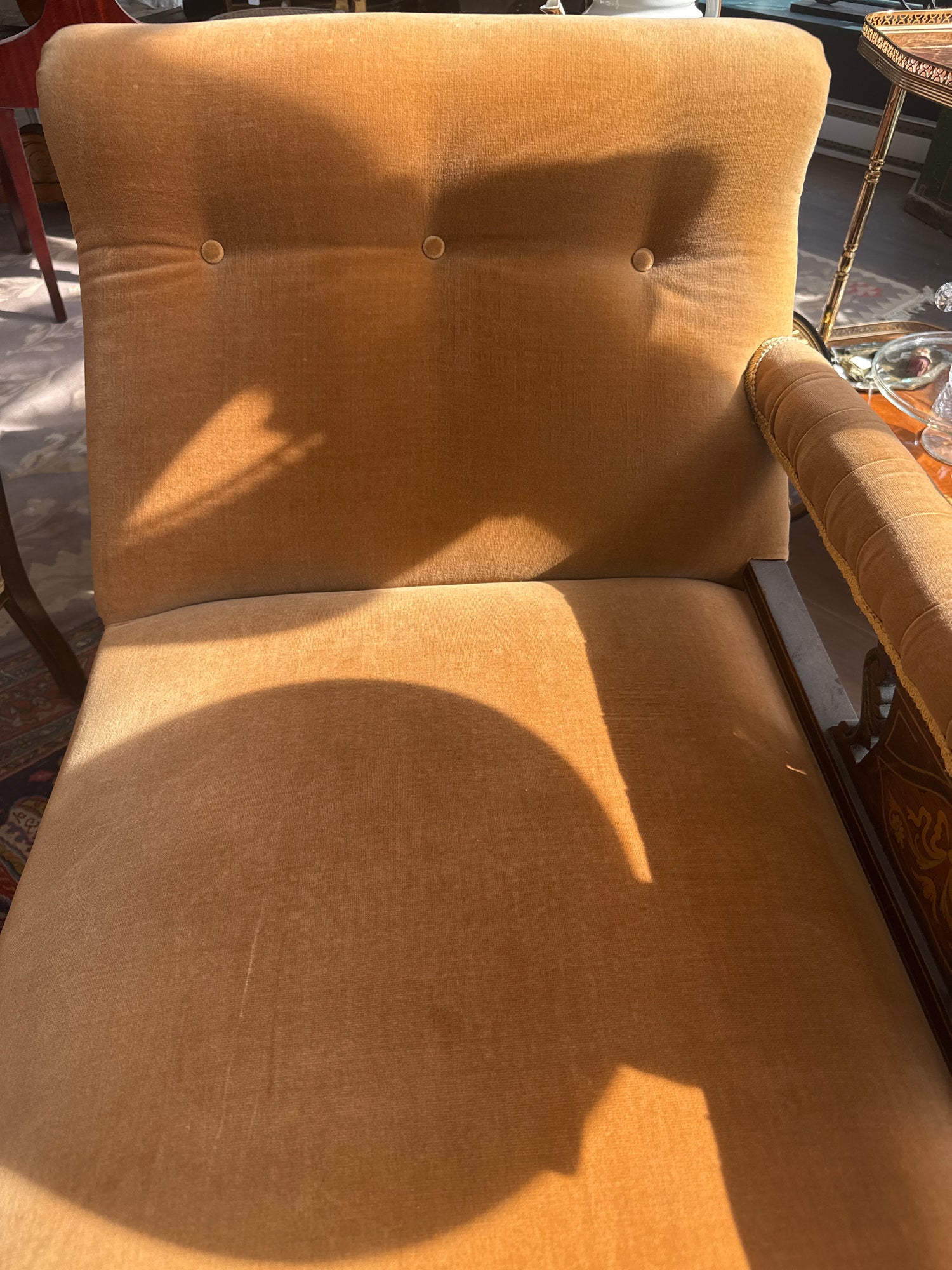 FIX Chaise longue antique avec deux chaises assorties