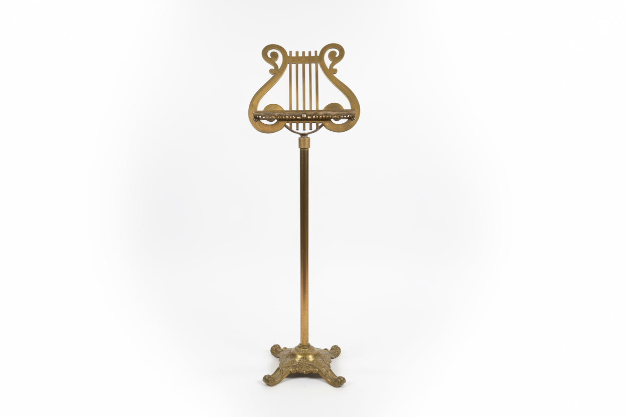 Pupitre de musique vintage en laiton de style Mid-Century Modern