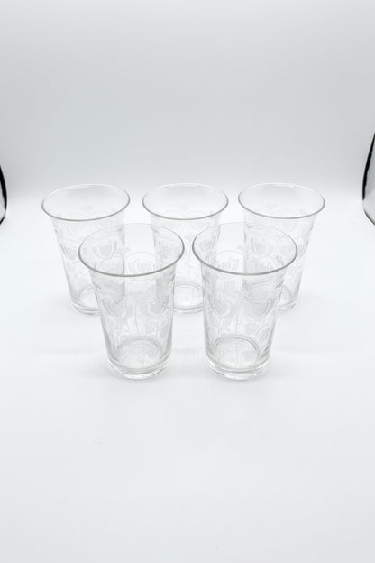 Lot de 10 verres en cristal taillé Webb Corbett du XIXe siècle, 5 de chaque taille.