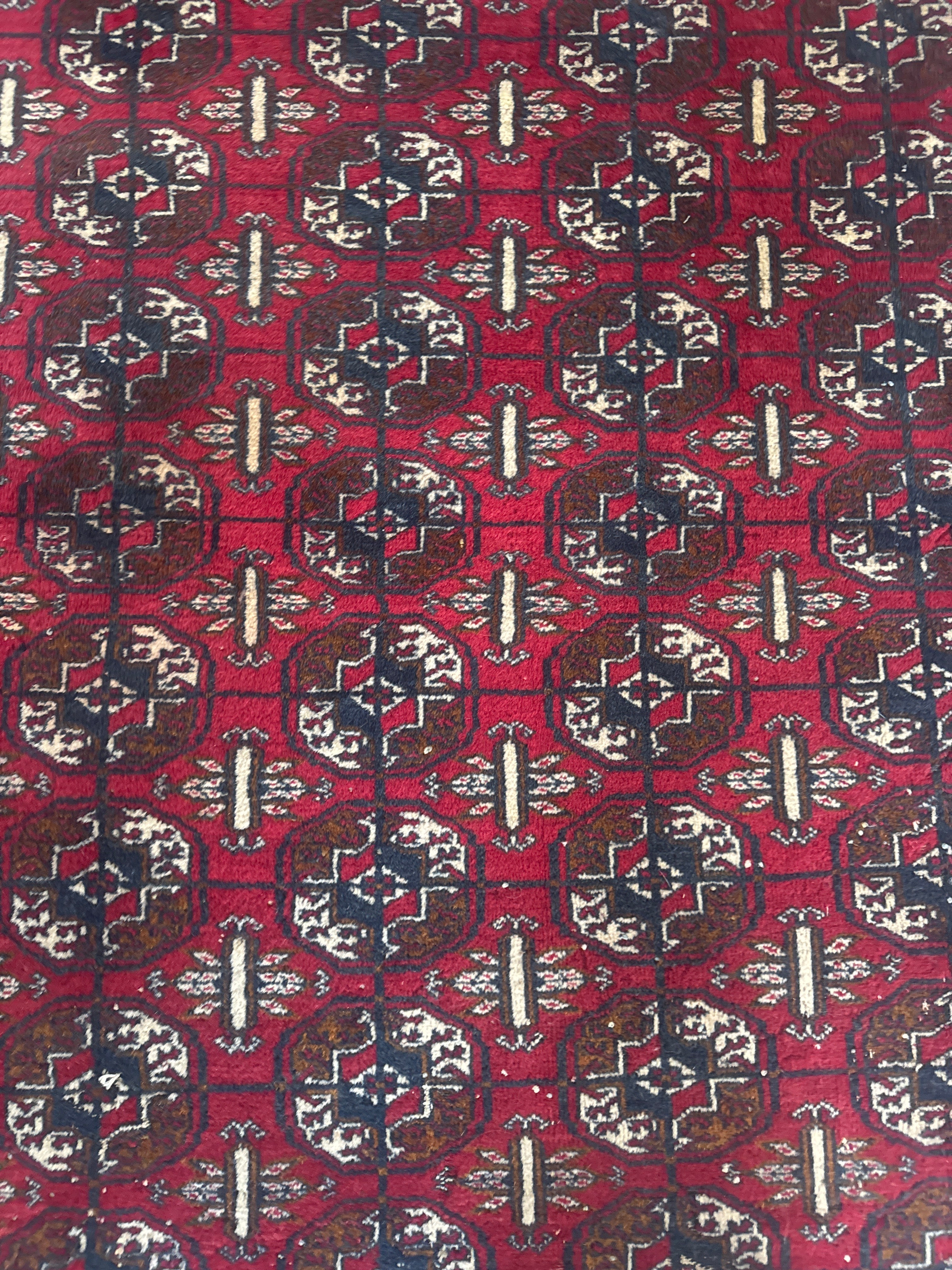 Vintage Hand-Knotted Bokhara Rug