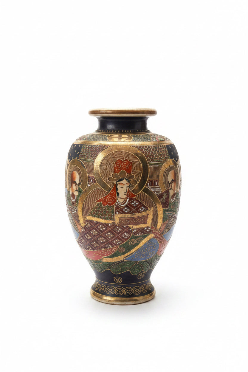Vintage Japanese Satsuma-Style Vase