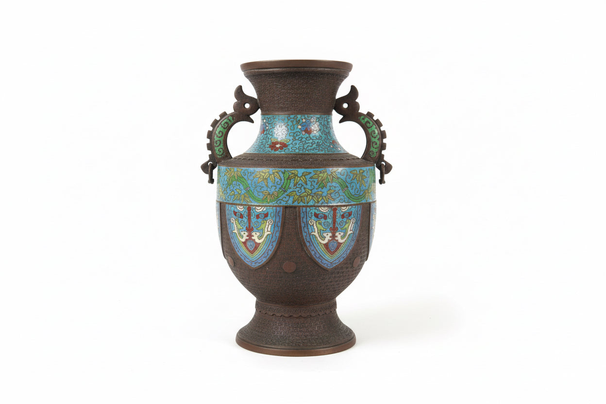 Vase ancien japonais en cloisonné
