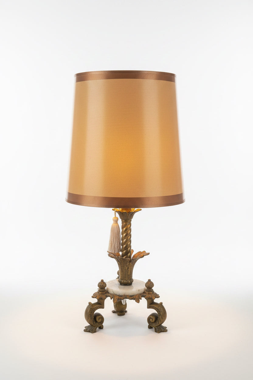 Vintage Louis XVI Style Bronze Lamp