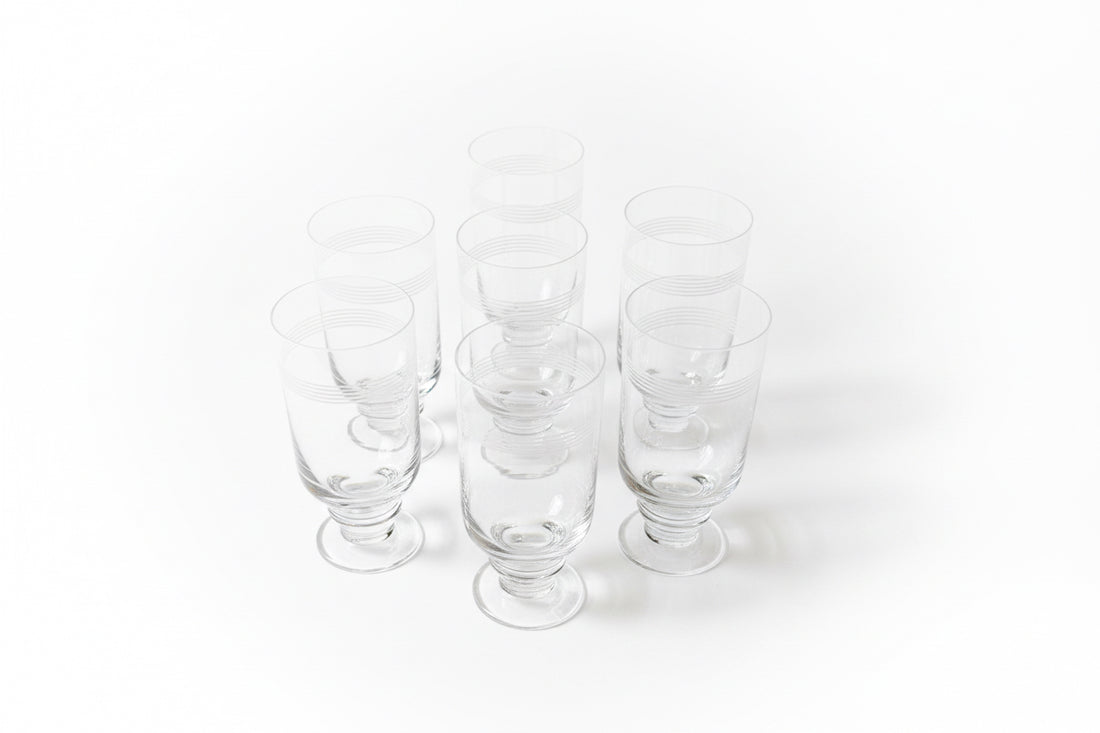 Set of Seven Thomas Crystal Goblets